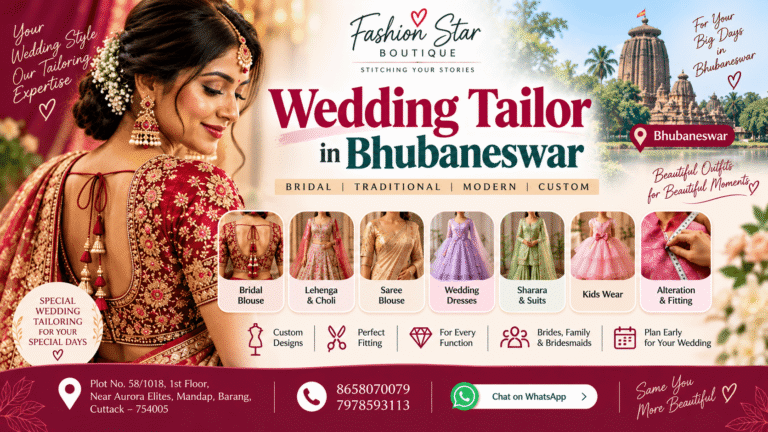 Wedding Tailor in Bhubaneswar: Bridal Blouse, Lehenga, Saree & Dress Stitching